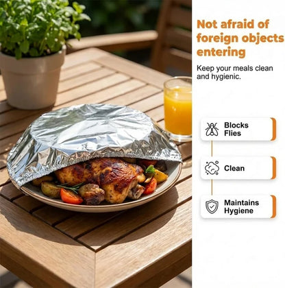 2 Packs (60 Pcs) Aluminum Foil Food Covers | Covers For Bowls & Dishes Storage For Kitchen