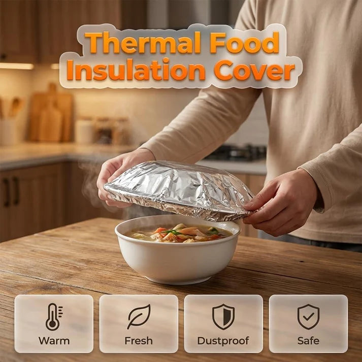 2 Packs (60 Pcs) Aluminum Foil Food Covers | Covers For Bowls & Dishes Storage For Kitchen