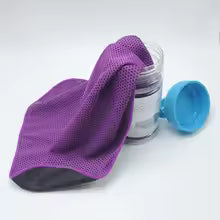 Instant Cooling Towel with Bottle – Gym, Sports & Yoga